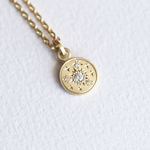 YOU'RE MY UNIVERSE 18K DIAMOND ENGRAVED NECKLACE