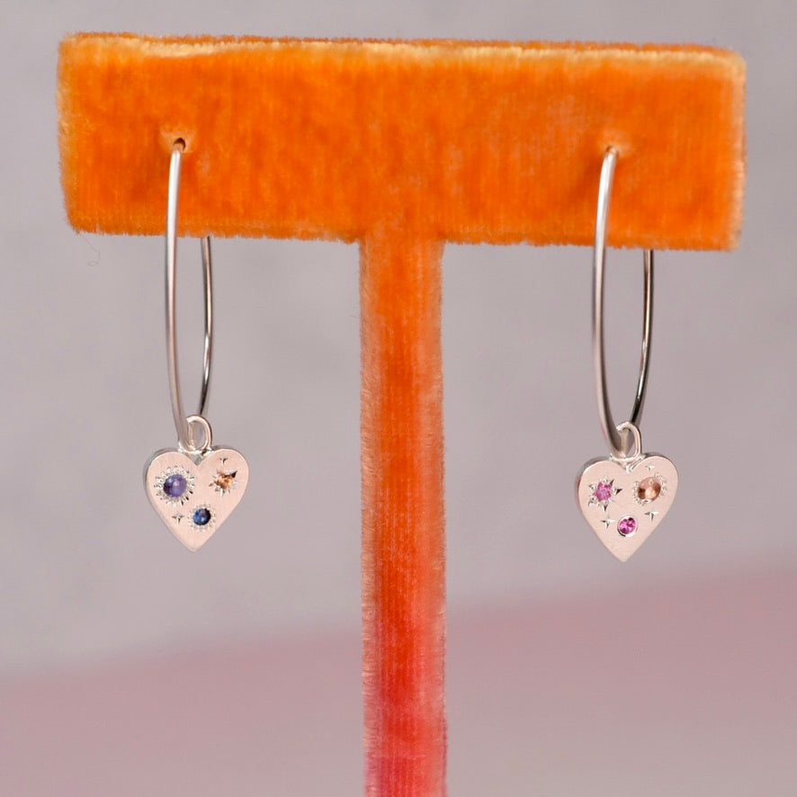 Vintage Misfit Hinged Hoop Earrings