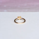 Detailed shot of the ring's underside, revealing the craftsmanship and finishing touches.
