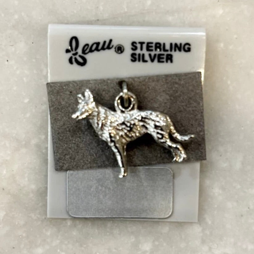 Vintage German Shepard Charm Necklace