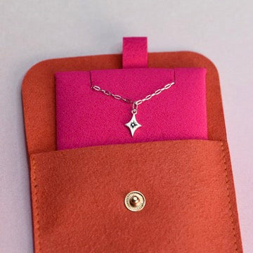 Engraved Star Sapphire Necklace