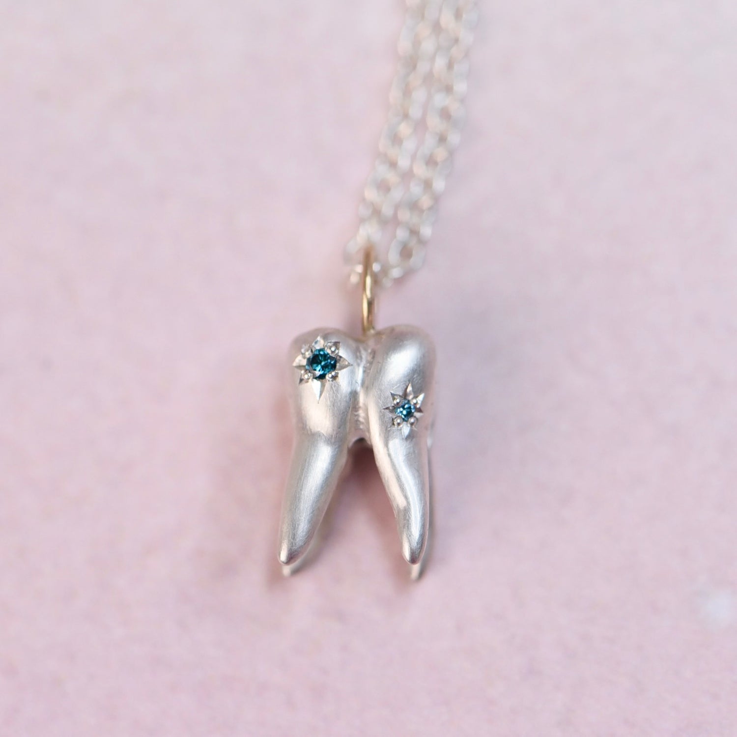 Vintage Tooth Diamond Necklace