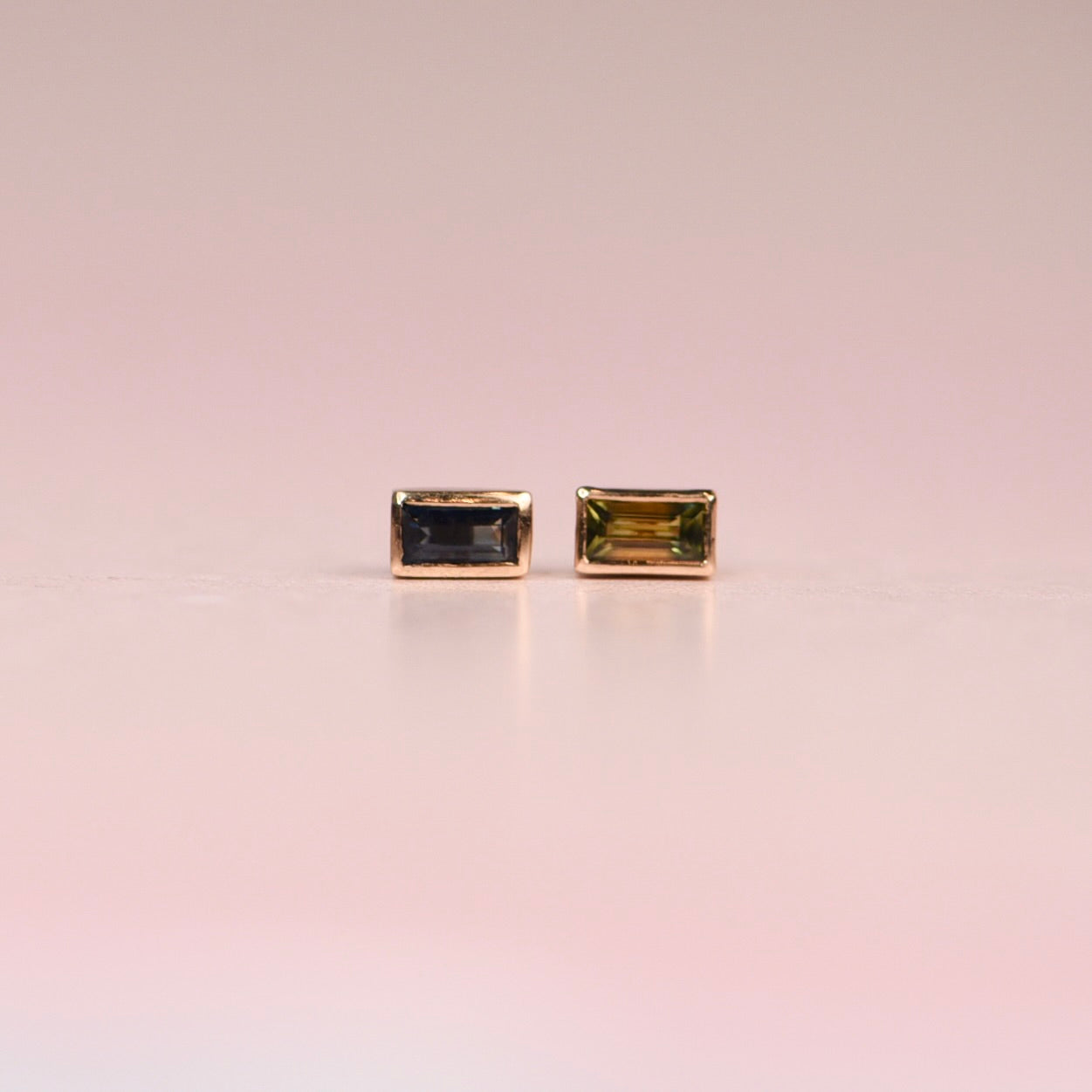 Misfit Australian Sapphire Baguette Studs