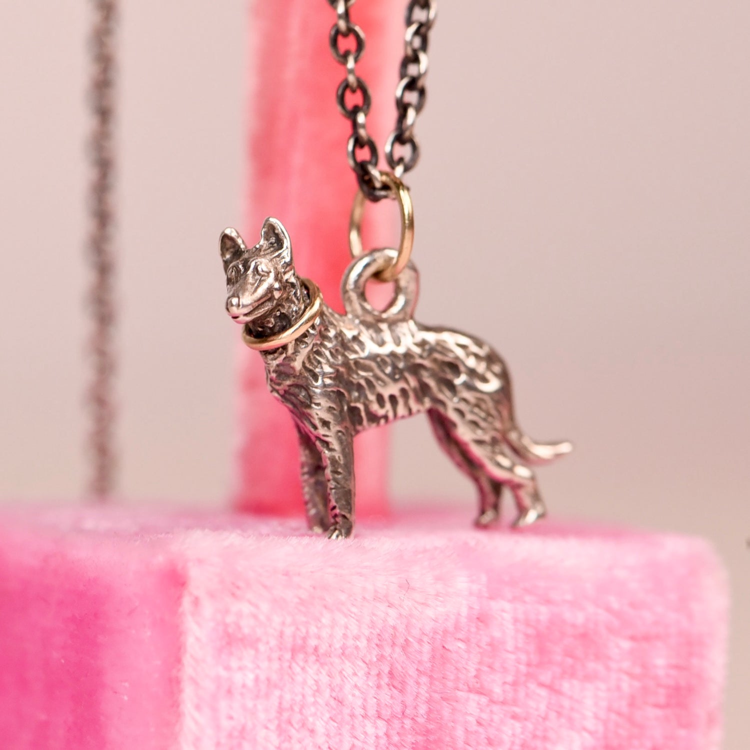 Vintage German Shepard Charm Necklace