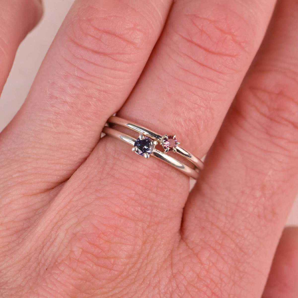 Montana Sapphire Stacking Ring Set Size 7