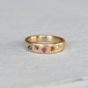 Love Is Love Sapphire Band in 14K hand engraved by Corkie Bolton Jewelry.