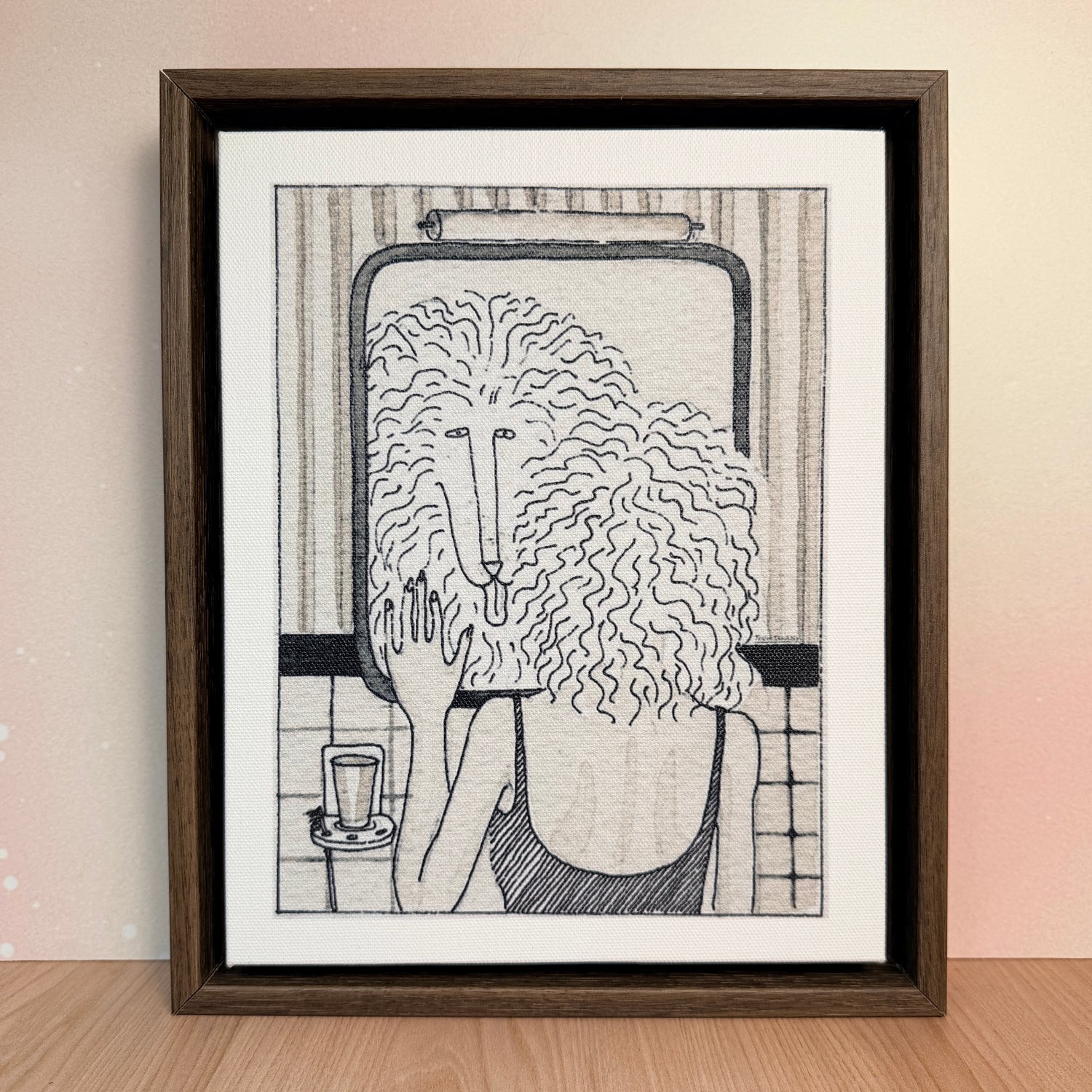 Tricia Tanassy "Bitch" Framed Canvas Print