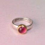 Interior engraving reading “for my mother” inside a vintage sterling silver ring, likely from the 1990s