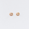 ROSE GOLD FACETED DIAMOND STUDS BY CORKIE BOLTON JEWELRY