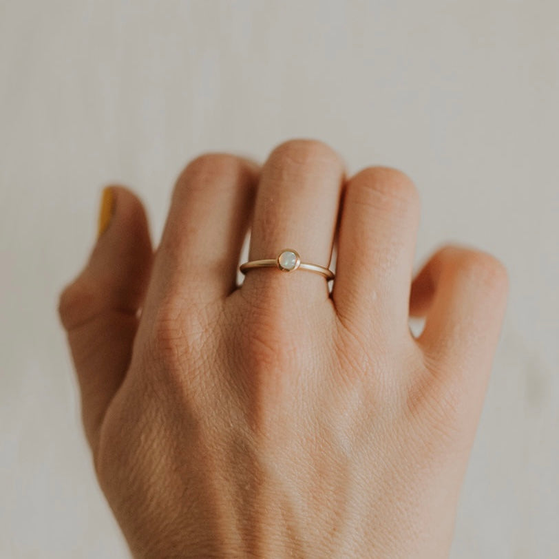 14k Yellow Gold Opal Ring