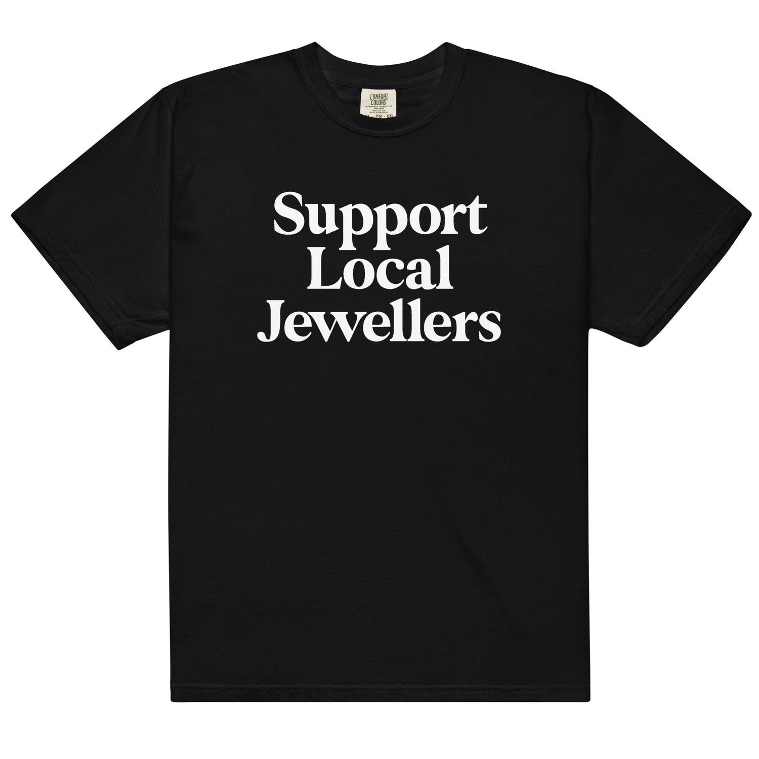 Unisex jeweller t-shirt in black – heavyweight ring-spun cotton tee for artists and makers