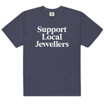 Unisex jeweller t-shirt in true navy – soft heavyweight cotton tee for creatives