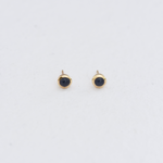 GOLD SAPPHIRE STUDS BY CORKIE BOLTON JEWELRY