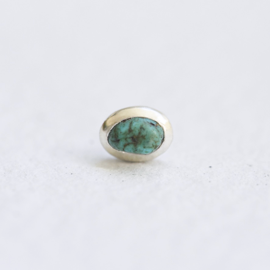 TURQUOISE NUGGET SINGLE STUD #2 BY CORKIE BOLTON JEWELRY